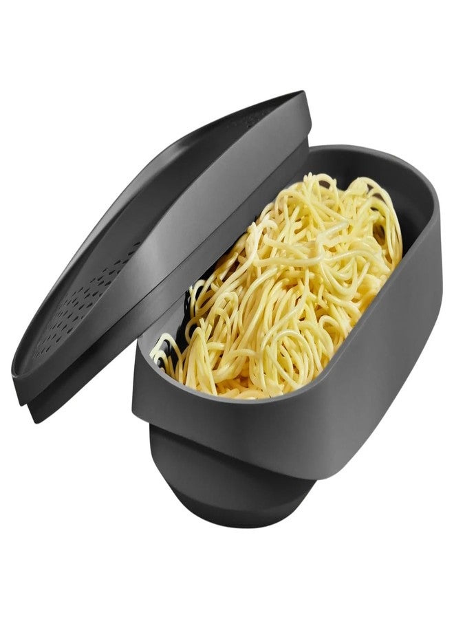 ATETO Microwave Containers Pot Sets for Cooking Nonstick Plastic Rice Cooker, Rice Making Tool, Instant Microwave Noodles & Pasta Pot with Strainer Lid, (Pack of 1) - Image 1