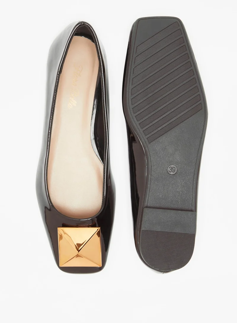 Flora Bella By Shoexpress Womens Flora Bella Embellished Square Toe Ballerina Shoes