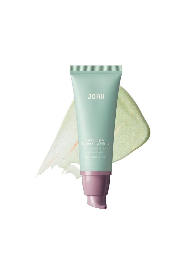 JOAH - JOAH Cooling and Correcting Primer Blurring and Cooling Face Primer Centella Asiatica and Aloe Vera Extract to Reduce Redness Help Calm Irritated Skin Cruelty Free 101 fl oz - Image 1