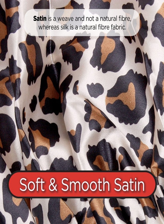 DONNA ARGAN Patterned Sleep Cap Hair Sleep Shower Cap Bonnet satin Bonnet for Sleeping Hat XL Leopard - Image 2