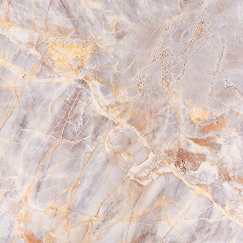 WALLTON Self Adhesive Wallpaper for Furniture,Almirah,Table Top,Wardrobe,Kitchen,Cupboard Decal & Door| Kitchen Wall Paper Sticker DIY PVC Self Liner Vinyl Stickers. (Onyx Cream Marble, 16x48 Inch) - Image 3