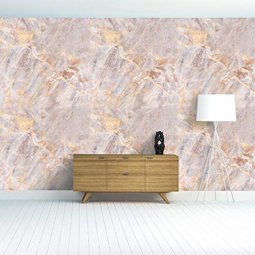 WALLTON Self Adhesive Wallpaper for Furniture,Almirah,Table Top,Wardrobe,Kitchen,Cupboard Decal & Door| Kitchen Wall Paper Sticker DIY PVC Self Liner Vinyl Stickers. (Onyx Cream Marble, 16x48 Inch) - Image 4