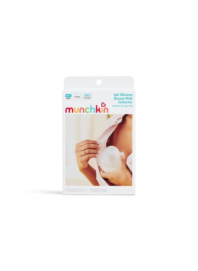Munchkin Silicone Breast Milk Collector Cup – 45ml, Wearable, Discreet, BPA-Free, Easy-Pour & Storage Plug - Image 3