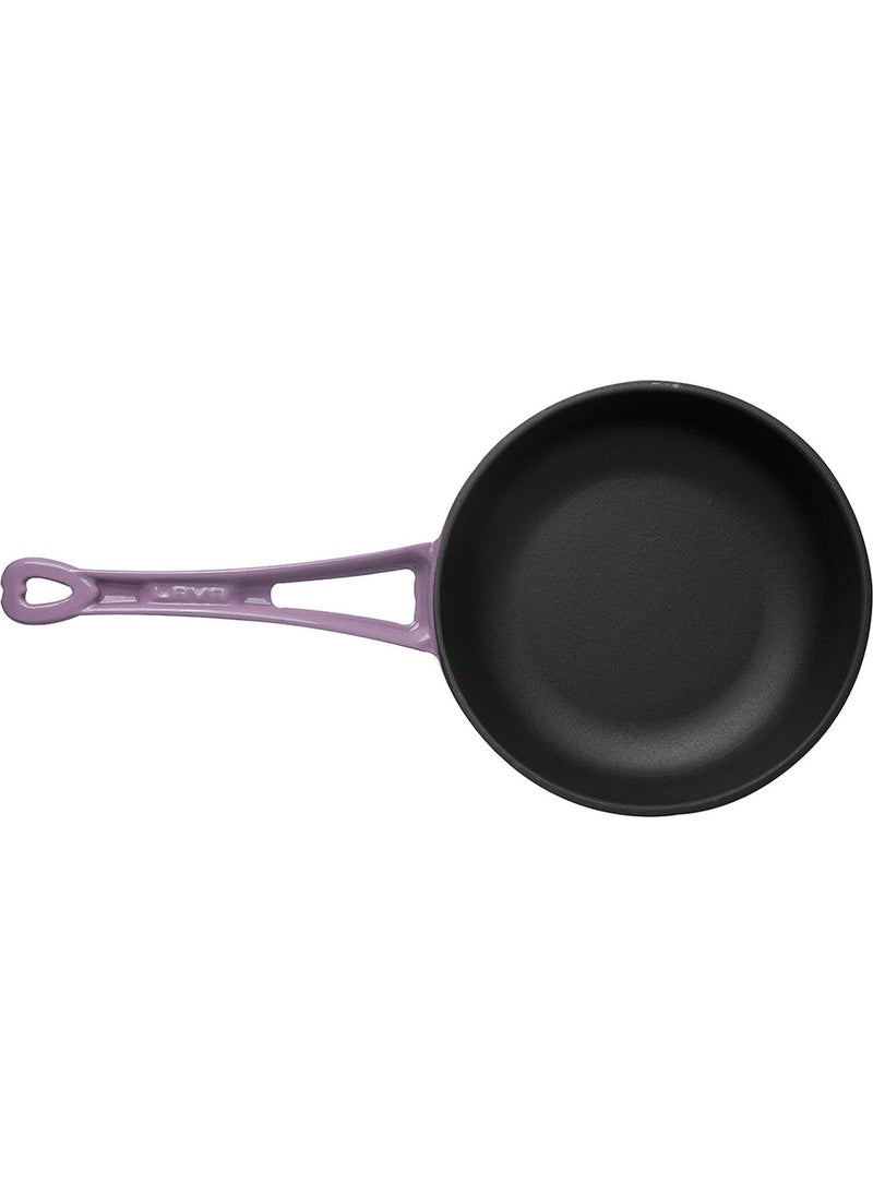Lava Cast Iron Frying Pan, Metal Handle. DIAMETER(Ø)24CM. - Purple  - Image 2