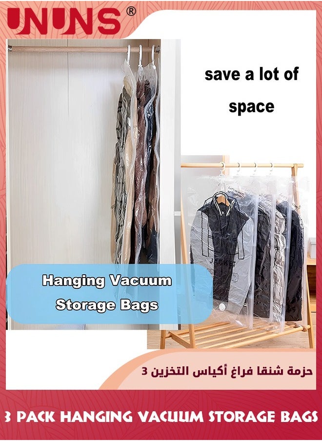 UNUNS Vacuum Storage Bags 3 Jumbo Pack,Super Large Vacuum Seal Bag With Free Hand Pump,Space Saver Compression Storage Bag For Clothes Comforters Blanket Pillows Bedding,110x67cm  - Image 4