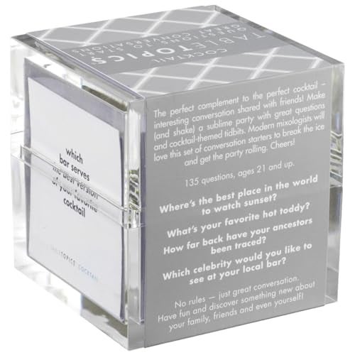 TableTopics Cocktail Question Card Game - 135 Conversation Starter Cards Featuring Questions, Facts, Quotes, and Mixed Drink Recipes, Fun Party Game for Adults - Image 3