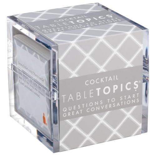 TableTopics Cocktail Question Card Game - 135 Conversation Starter Cards Featuring Questions, Facts, Quotes, and Mixed Drink Recipes, Fun Party Game for Adults - Image 1