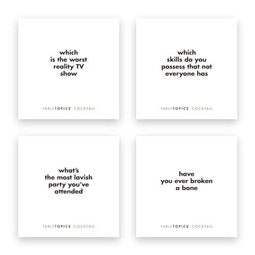 TableTopics Cocktail Question Card Game - 135 Conversation Starter Cards Featuring Questions, Facts, Quotes, and Mixed Drink Recipes, Fun Party Game for Adults - Image 5