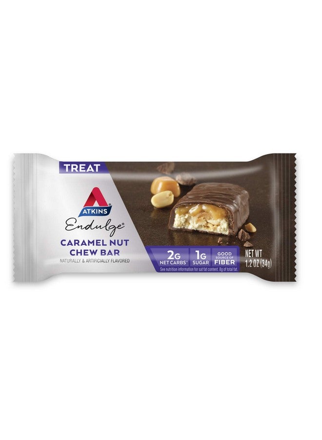 Atkins Endulge Caramel Nut Chew Bar, Dessert Favorite, 1g Sugar, Good Source of Fiber, 5 Count - Image 2