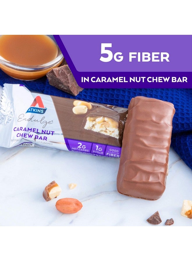 Atkins Endulge Caramel Nut Chew Bar, Dessert Favorite, 1g Sugar, Good Source of Fiber, 5 Count - Image 4