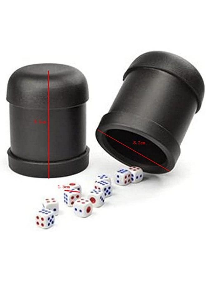 Mallofusa Hard Plastic Game Dice Cup Set 4 Dice Cups With 20 Dices Numbered 16  - Image 5