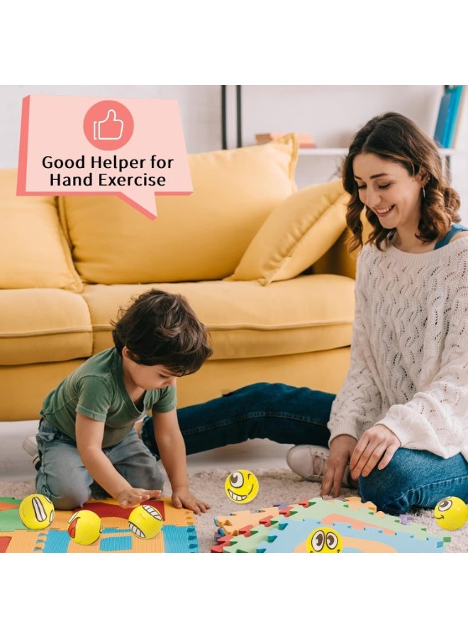 لوكاداه مجموعة من 12 كرة ضغط على شكل وجوه إيموجي - كرات لتخفيف التوتر، ألعاب مضادة للتوتر، كرات ضغط على شكل وجوه مبتسمة، لعبة لتخفيف القلق، كرات ضغط ناعمة للأطفال والكبار، أداة لتخفيف التوتر على مكتب العمل، هدايا للحفلات، جوائز للفصول الدراسية، ألعاب هدايا، كرات من إسفنج البولي يوريثان عالي المرونة - Image 4