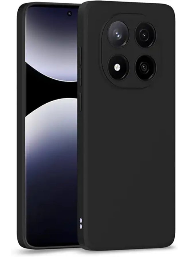 Protective Cover For Redmi Note 14 Pro , Slim Fit Soft Back TPU Case Flexible Silicone Cover Compatible For Redmi Note 14 Pro - Black