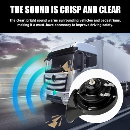 Yourkar Loud Car Horn, 12V Waterproof Snail Electric Horn, 303DB High Tone Horns Replaces for Cars, SUVs, Trucks, Motorcycles, Electric Cars, Universal Car Accessories (Black) - Image 5