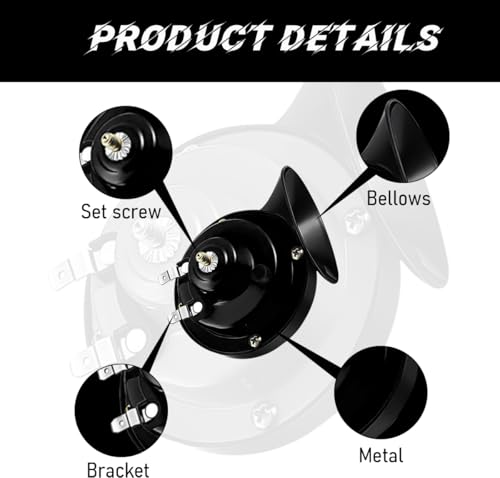 Yourkar Loud Car Horn, 12V Waterproof Snail Electric Horn, 303DB High Tone Horns Replaces for Cars, SUVs, Trucks, Motorcycles, Electric Cars, Universal Car Accessories (Black) - Image 4
