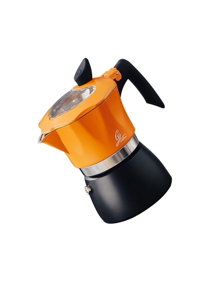 قطعة واحدة صانع قهوة إسبرسو إيطالي، إبريق تحضير يدوي للقهوة بمقبض مقاوم للحروق للمنزل والمكتب. - Image 1