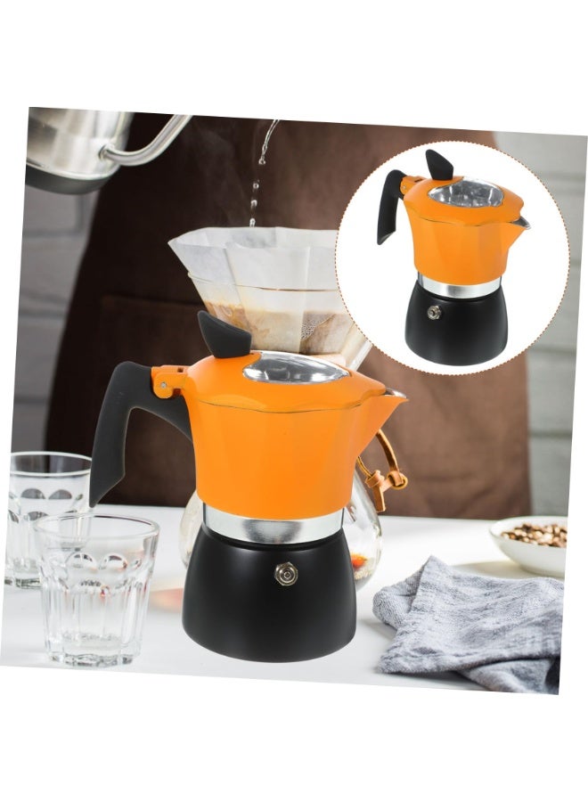قطعة واحدة صانع قهوة إسبرسو إيطالي، إبريق تحضير يدوي للقهوة بمقبض مقاوم للحروق للمنزل والمكتب. - Image 2