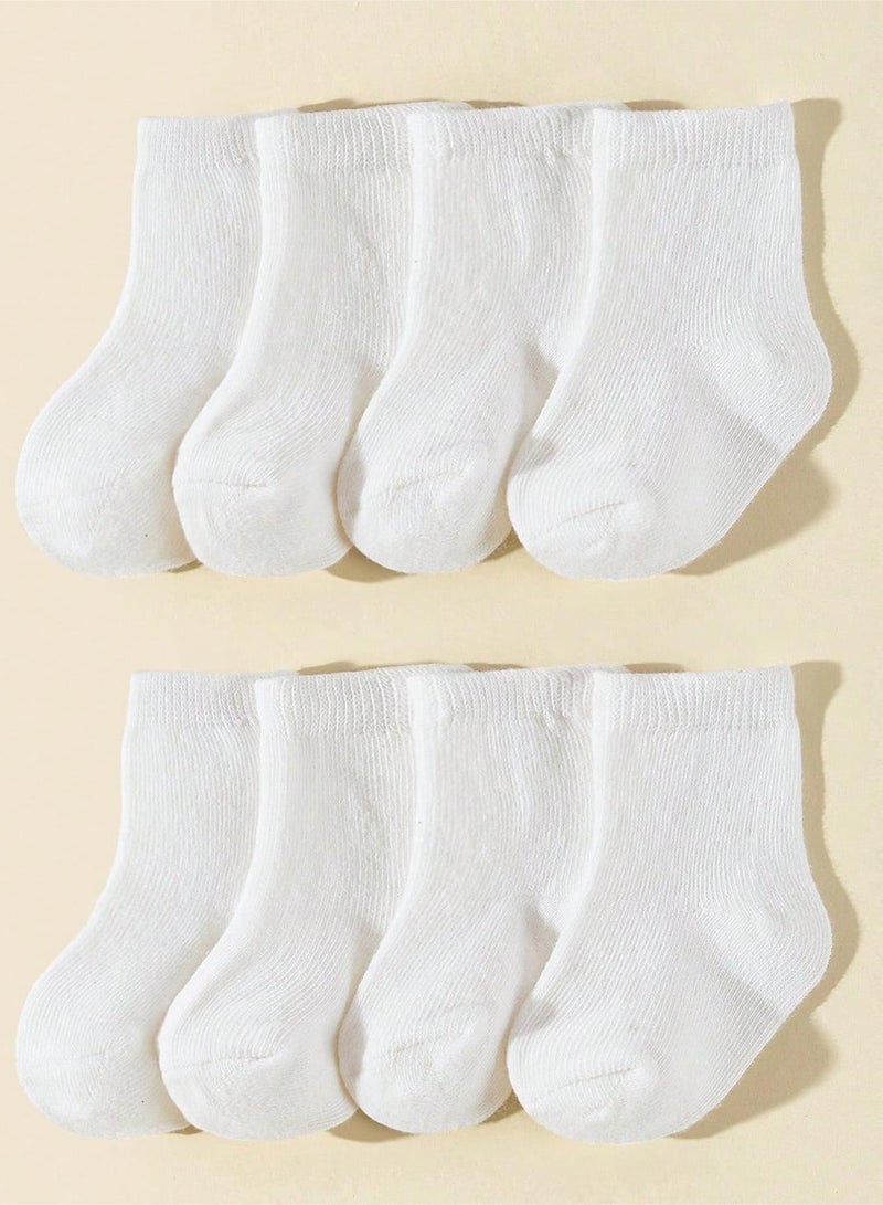 8 Pairs Of Infant And Toddler Four-Season Short Socks And Mid-Tube Socks - Image 1