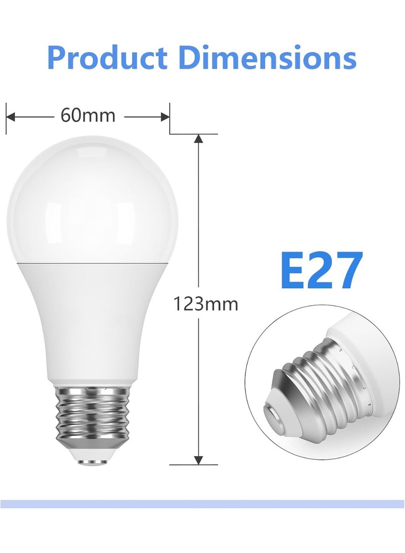3 pack E27 Screw LED Bulb – Cool White 6500K, , 1200LM, Non-Dimmable - Image 2