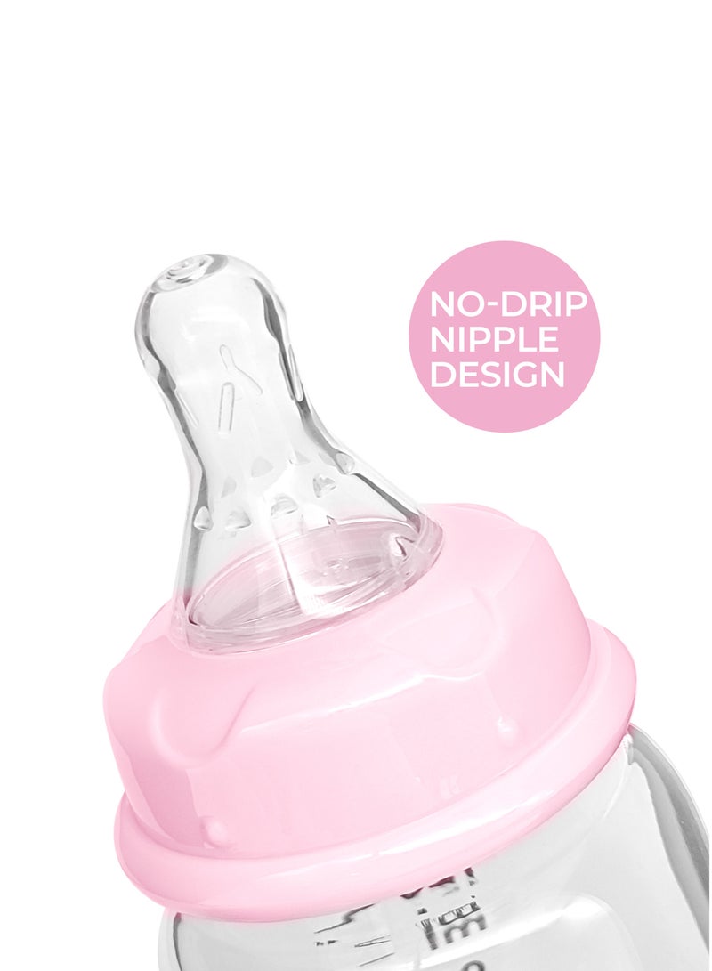 لوكو زجاجة الرضاعة الزجاجية الأفضل من لوكو للحليب للأطفال - خالية من مادة البيسفول أ، مضادة للمغص، 240 مل - Image 4