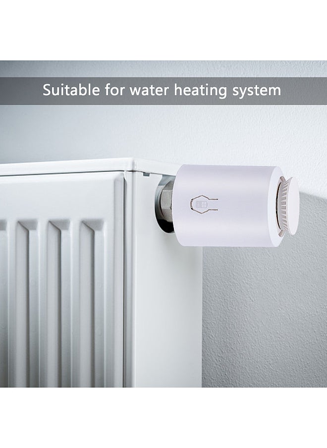 Thermostatic Radiator Valve Programmable Smart Radiator Thermostat APP Control Voice Control Compatible with Alexa Google Assistant Window Opened Detection Anti Freezing Function（ Hub Required)