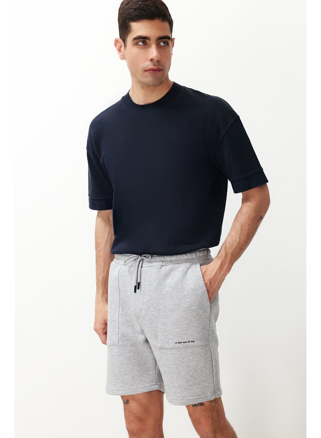 trendyol Men's Regular Cut Text Printed Shorts & Bermuda TMNSS24SR00056  - Image 3