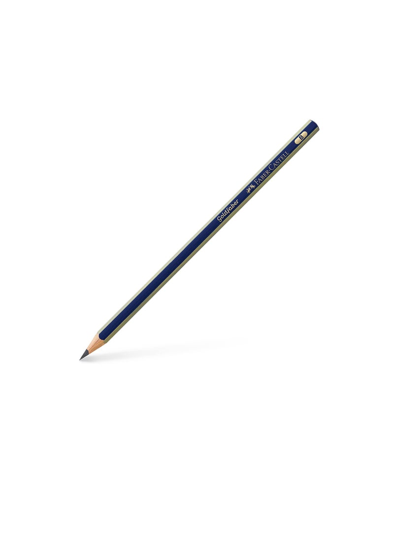 FABER-CASTELL - Faber-Castell Gold Faber Graphite Pencil B Pack Of 12 - Image 1