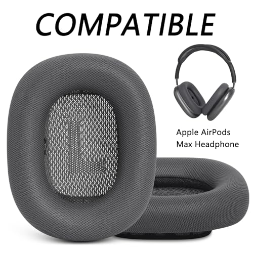 G GVOEARS وسائد أذن بديلة فاخرة لسماعات أبل AirPods Max، وسائد أذن من جلد البروتين ورغوة الذاكرة مع عزل ممتاز للضوضاء (أسود) - Image 2
