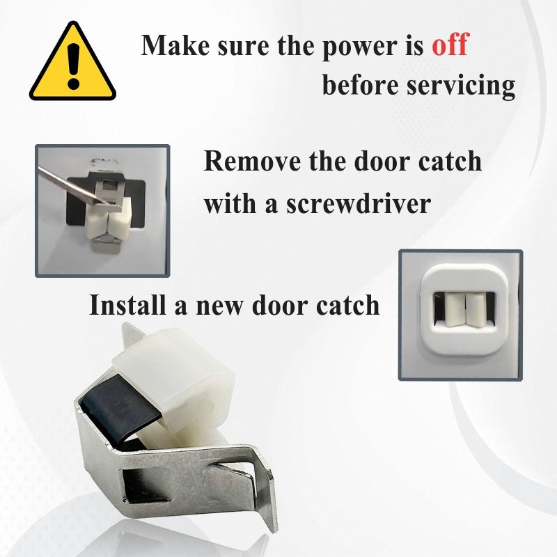 Ebrmeiwo 2 قطعة Wpw10610880 مجفف الملابس الباب الصيد حجم OEM استبدال الجزء استبدال W10610880 W10529190 W10696503 Ap6023380 Ps11756723 3023293 - Image 5