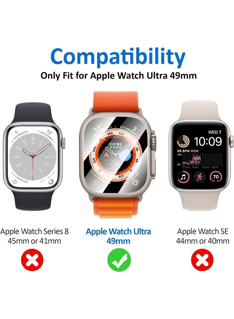 Muzz Ceramic Matte Screen Protector for Apple Watch Ultra 2/Ultra 3 49mm - Anti-Fingerprint, Anti-Fog Film - Image 2