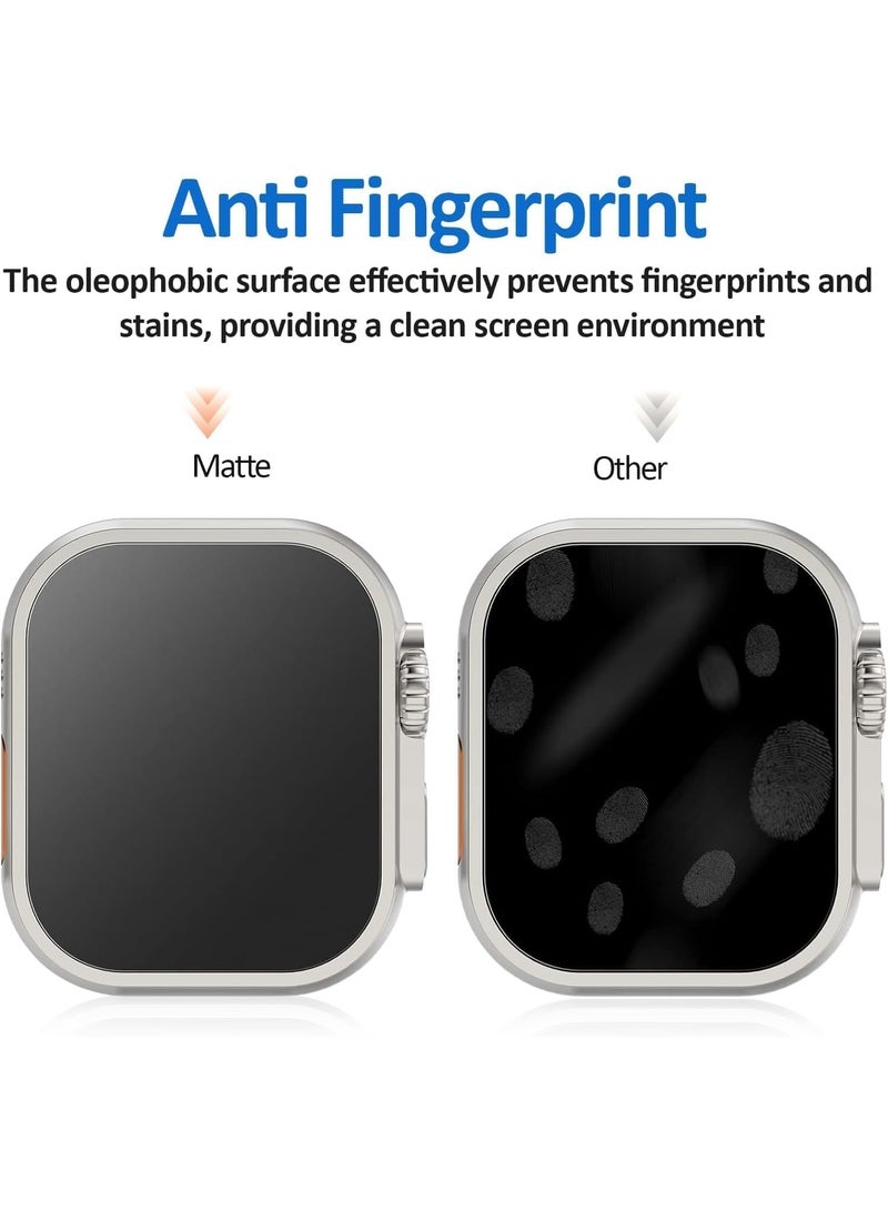 Muzz Ceramic Matte Screen Protector for Apple Watch Ultra 2/Ultra 3 49mm - Anti-Fingerprint, Anti-Fog Film - Image 4