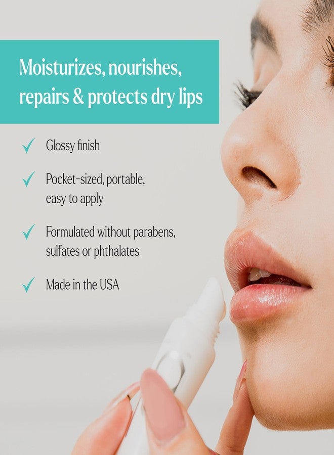GLO Science Lip Balm Care with Shea Butter — Clear, Moisturizing Lip Gloss Repairs & Protects Dry Skin — Formulated to Use Daily & Before or After Teeth Whitening — Mint Flavor, 0.3 oz - Image 2