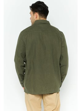 Threadbare Men Regular Fit Solid Long Sleeves Casual Shirt, Khaki  - Image 4