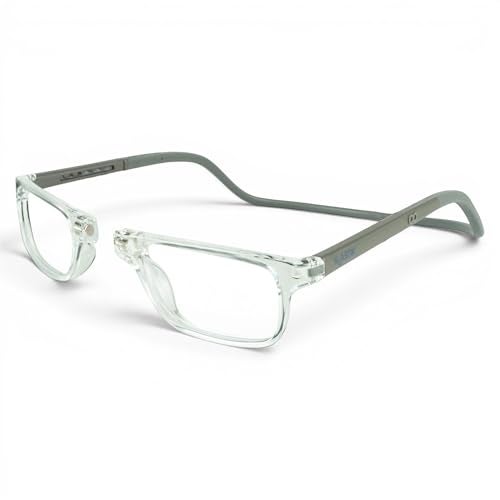 Clic Magnetic Reading Glasses Adjustable Neck Hanging Readers Secure Fit with Soft Headband Nashi SXL Clear 150 - Image 1