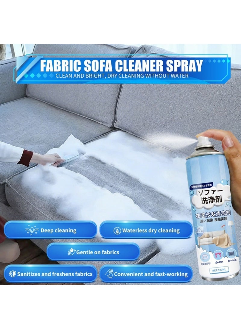 520ml Multi-Purpose Fabric & Upholstery Cleaner Spray – Waterless Dry Cleaning Stain Remover for Sofas, Couches, Carpets, Curtains, Mattresses, Car Fabric Seats & Clothes, Quick Dry Fabric Care Spray, Model H-7901 - Image 4
