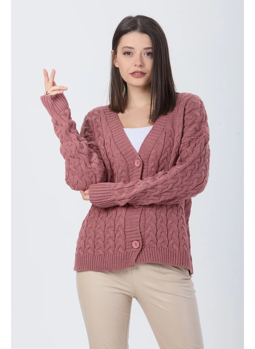 Tofisa 24033-GUL-KURUSU Knitwear Cardigan