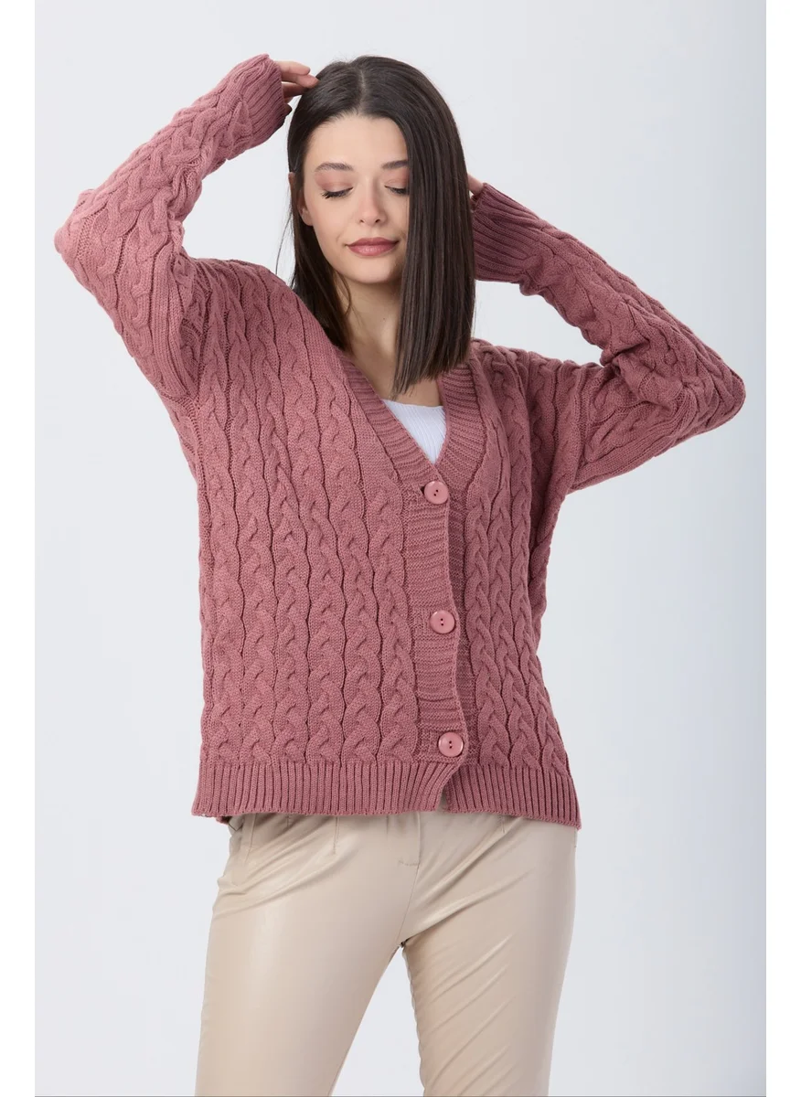 Tofisa 24033-GUL-KURUSU Knitwear Cardigan