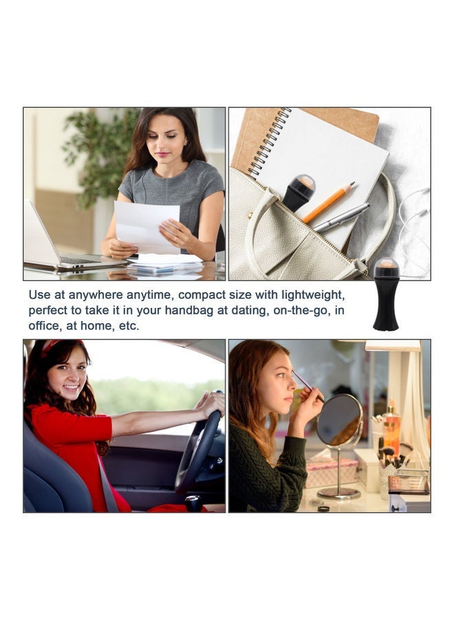 Captaintech Volcanic Roller Reusable Facial Skincare Tool Black/Pink - Image 2