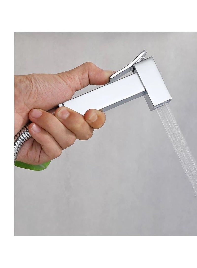 Daniel Oasis shut off hand shower Art. 1010DC flex  cm 120 and brass shower holder  Art. 1010SRLT - Image 2