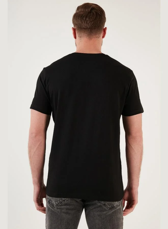 Buratti  Buratti Printed Crew Neck 100% Cotton Slim Fit T Shirt Men's T-Shirt 646B3920 for Men | Best Price UAE