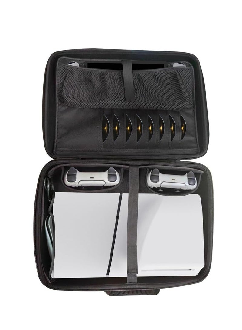 PS5 Slim Console Case Hard Shell Carrying Case Organizer Storage Bag Protector Compatible with For PS5 Slim Digital And Optical Drive Edition  - Image 3