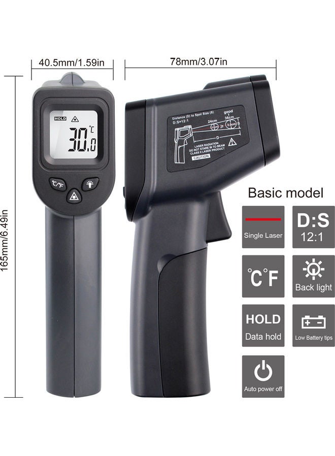 NIBEMINENT Digital Infrared Thermometer Single Laser Non-Contact KM-380 - Image 4