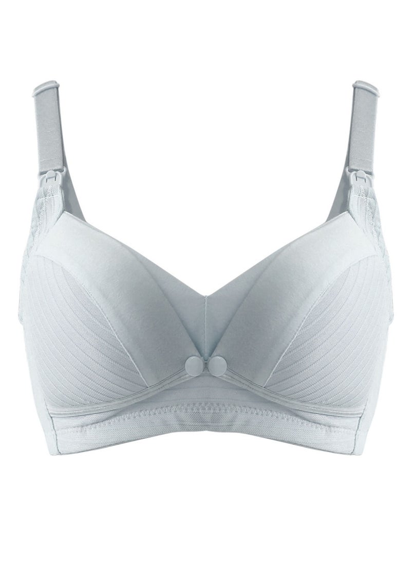 Okus - Comfy Cotton Maternity And Nursing Bra - Light Grey - XX Large - Image 1