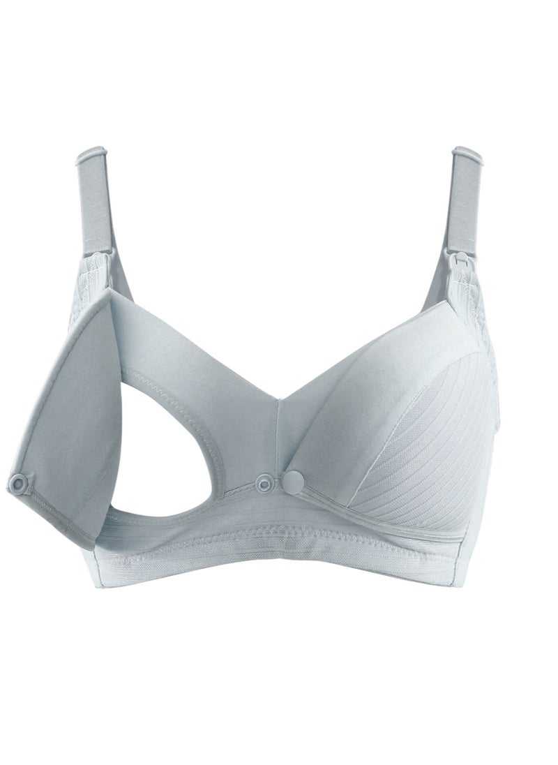 Okus - Comfy Cotton Maternity And Nursing Bra - Light Grey - XX Large - Image 1