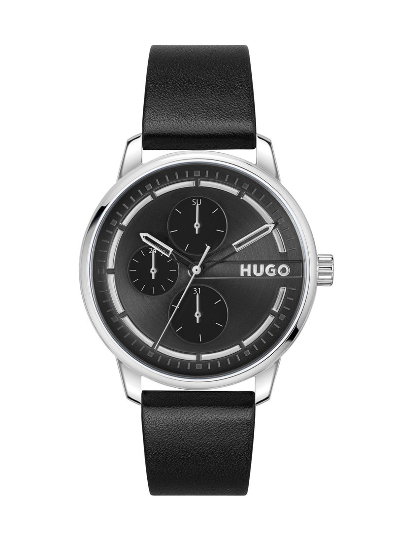 HUGO BOSS ساعة هوجو بوس دائرية للرجل بحالة سوداء - 1530366  - Image 2