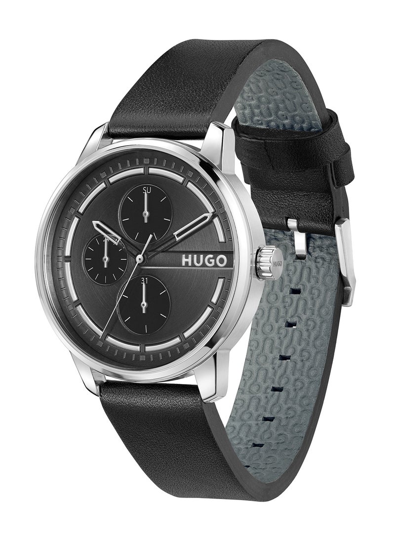 HUGO BOSS ساعة هوجو بوس دائرية للرجل بحالة سوداء - 1530366  - Image 1