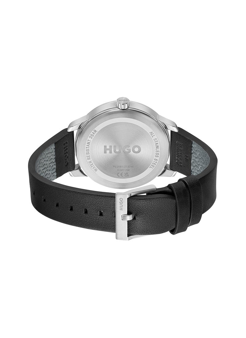 HUGO BOSS ساعة هوجو بوس دائرية للرجل بحالة سوداء - 1530366  - Image 3