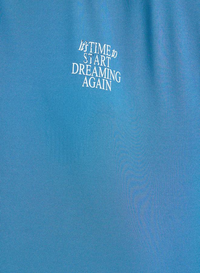 Styli Oversized Start Dreaming Slogan T-Shirt with Dropped Shoulder  - Image 5