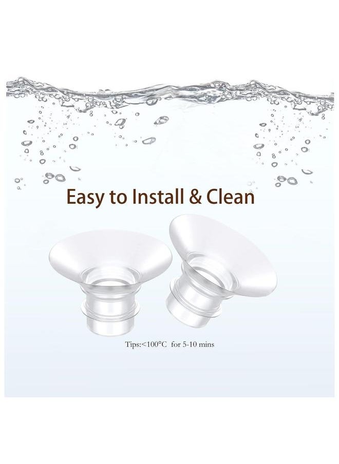 Generic 8 Pcs Breast Milk Pump Inserts 15/17/19/21mm, Compatible with Momcozy S12 Pro/S9 Pro/S12/S9 Wearable Breastpump Cup,Reduce 24mm Tunnel Down to Other Size (8pcs, 15/17/19/21mm)  - Image 4
