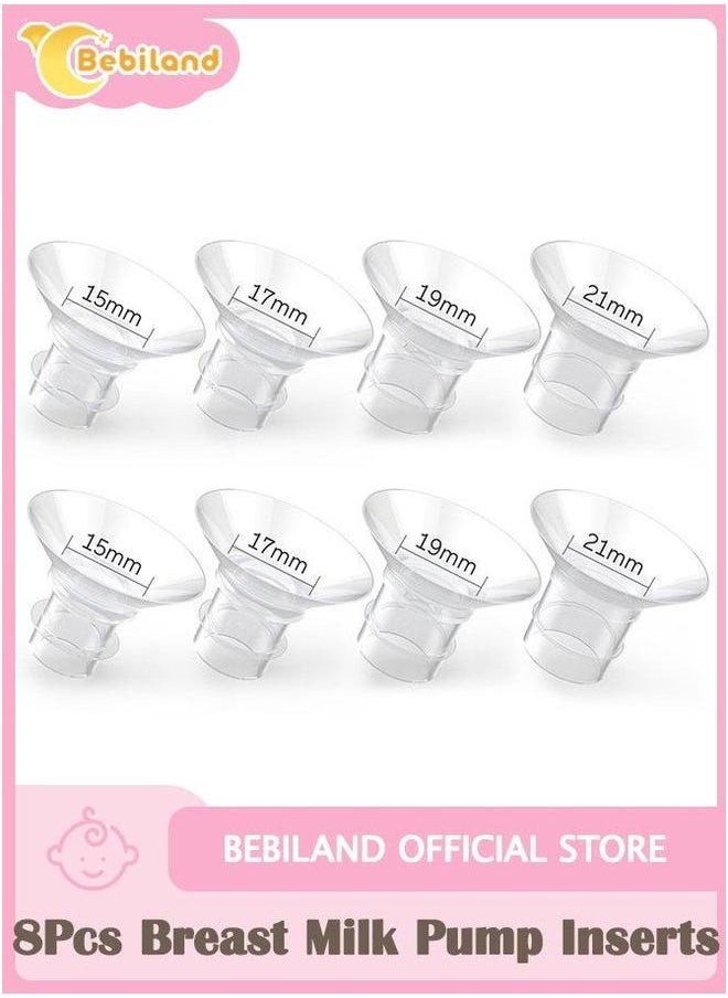 Generic 8 Pcs Breast Milk Pump Inserts 15/17/19/21mm, Compatible with Momcozy S12 Pro/S9 Pro/S12/S9 Wearable Breastpump Cup,Reduce 24mm Tunnel Down to Other Size (8pcs, 15/17/19/21mm)  - Image 1